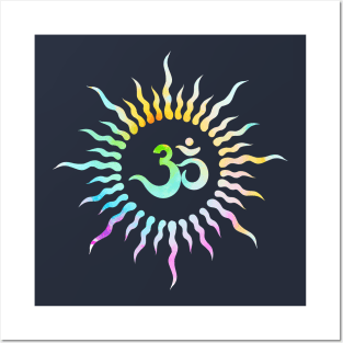 Colorful Om Rays Posters and Art